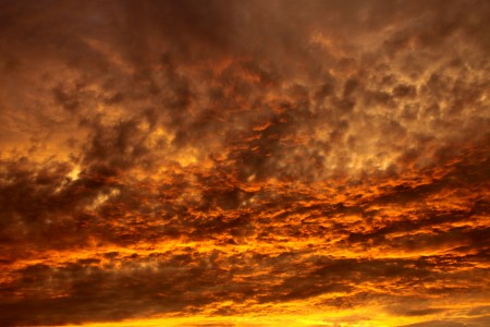 clouds on fire