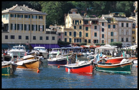 coloureds boats in Portofino
