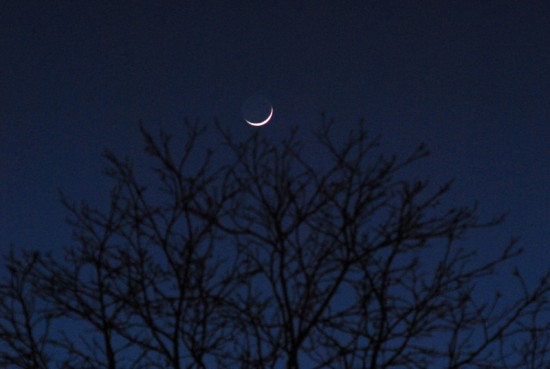 Luna al crepuscolo